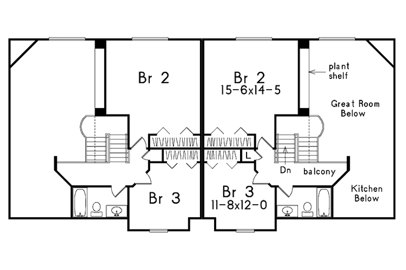 Dream House Plan - Floor Plan - Upper Floor for Country House Plan #57-633 - 6 bed, 4 bath