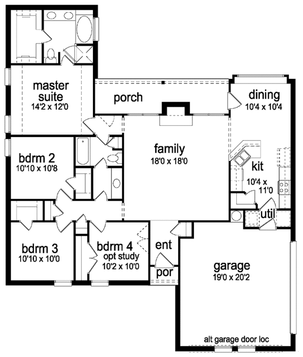 House Design - Traditional Floor Plan - Main Floor Plan #84-684
