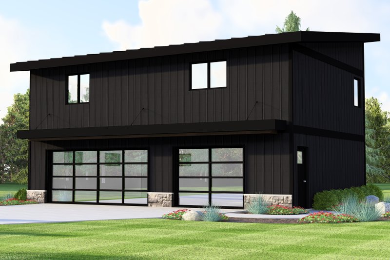 House Blueprint - Modern Exterior - Front Elevation Plan #1064-378