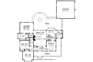 Floor Plan - Main Floor for Country House Plan #929-157 - 3 bed, 2 bath