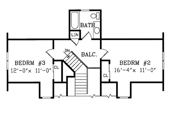 Dream House Plan - Country Floor Plan - Upper Floor Plan #314-197