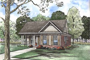 Country Exterior - Front Elevation Plan #17-3209