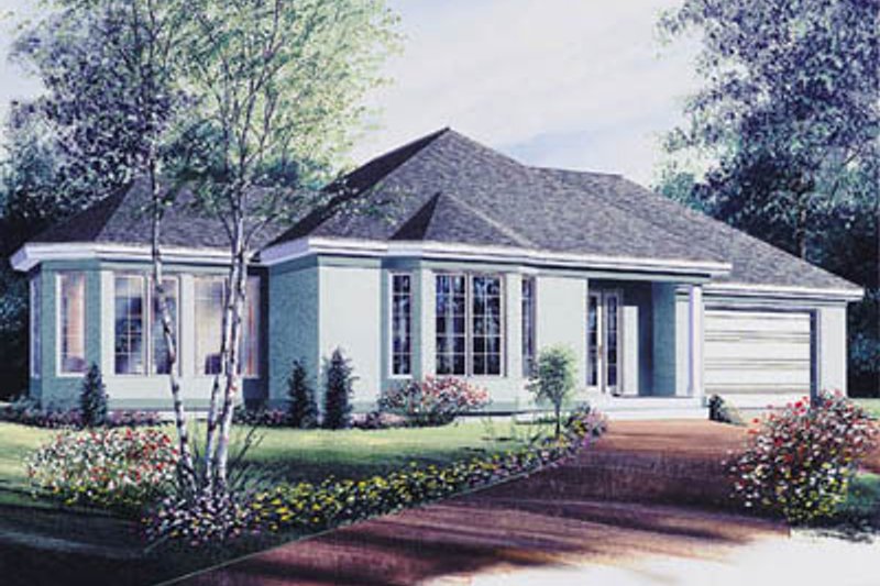 House Plan Design - European Exterior - Front Elevation Plan #23-1020