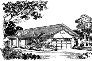 Dream House Plan - Mediterranean Exterior - Front Elevation Plan #417-690