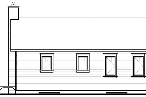 Exterior - Rear Elevation for Craftsman House Plan #23-2374 - 2 bed, 1 bath