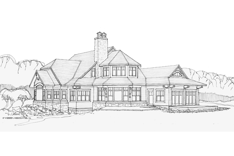 Architectural House Design - Exterior - Rear Elevation 4 for Country House Plan #928-233 - 4 bed, 4 bath