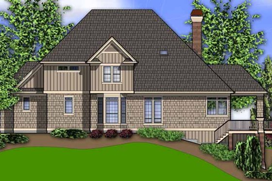 Exterior - Rear Elevation for Traditional House Plan #48-893 - 3 bed, 3.5 bath