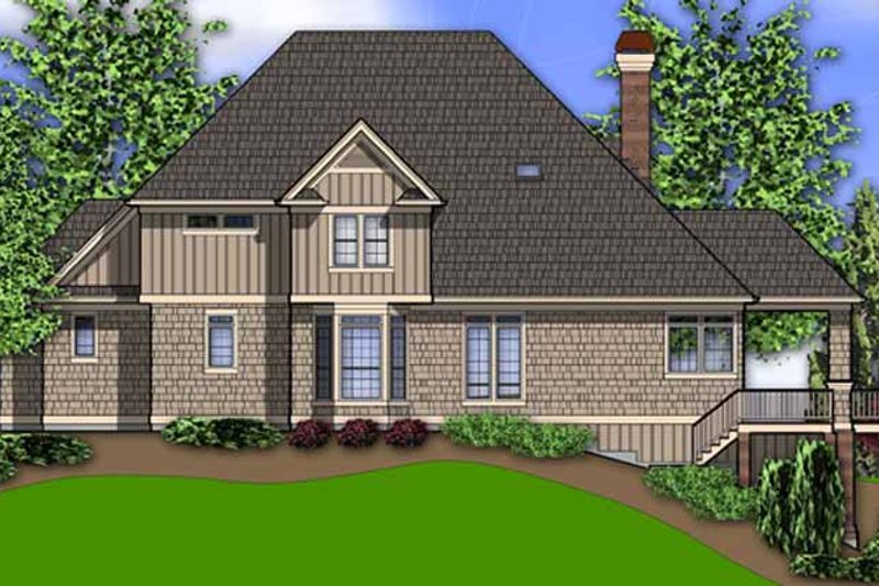 Home Plan - Exterior - Rear Elevation for Traditional House Plan #48-893 - 3 bed, 3.5 bath