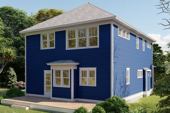 Exterior - Rear Elevation for Craftsman House Plan #461-84 - 4 bed, 3.5 bath