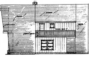 Exterior - Rear Elevation House Plan #315-117 - 3 bed, 2 bath