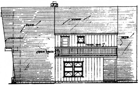 Exterior - Rear Elevation House Plan #315-117 - 3 bed, 2 bath