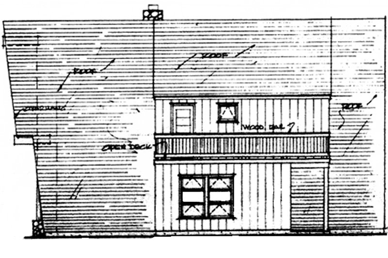 Architectural House Design - Exterior - Rear Elevation House Plan #315-117 - 3 bed, 2 bath