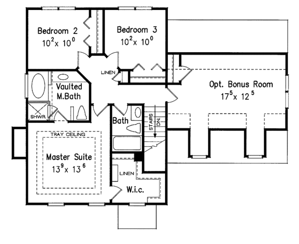 Home Plan - Classical Floor Plan - Upper Floor Plan #927-712