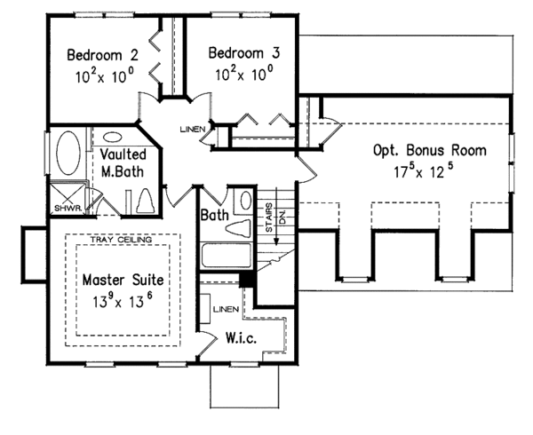 Architectural House Design - Classical Floor Plan - Upper Floor Plan #927-712
