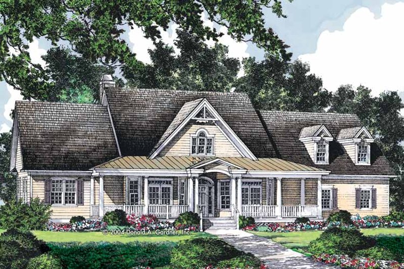 Country Style House Plan - 4 Beds 3 Baths 2934 Sq/Ft Plan #929-729 ...