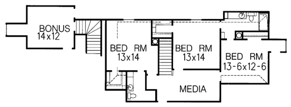 Home Plan - Country Floor Plan - Upper Floor Plan #15-321