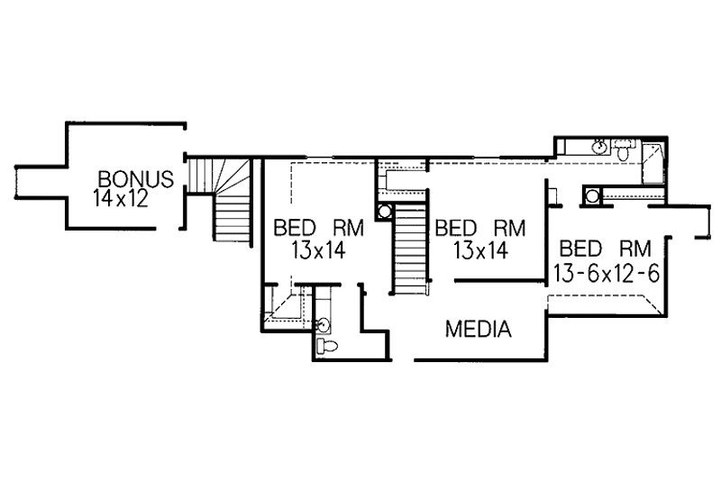 Home Plan - Floor Plan - Upper Floor for Country House Plan #15-321 - 4 bed, 4.5 bath