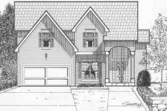 Exterior - Front Elevation for Traditional House Plan #6-116 - 4 bed, 3.5 bath