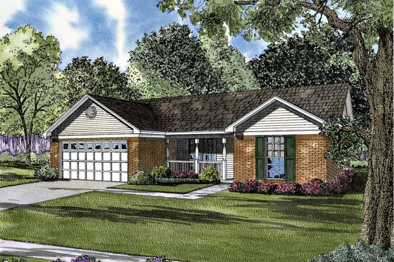 Architectural House Design - Country Exterior - Front Elevation Plan #17-3021