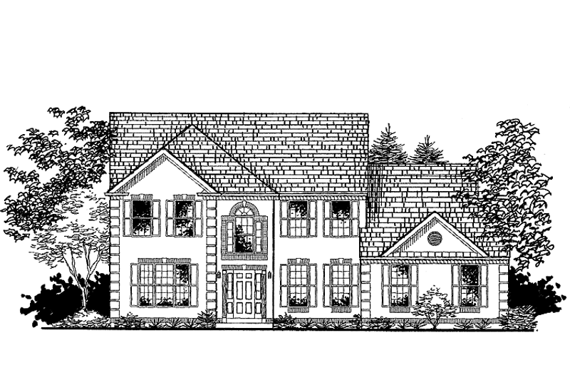 Architectural House Design - Colonial Exterior - Front Elevation Plan #320-905