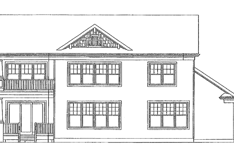 Home Plan - Exterior - Rear Elevation for Craftsman House Plan #453-253 - 3 bed, 3.5 bath