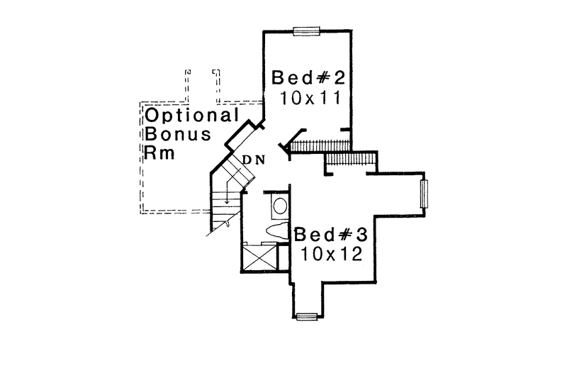House Blueprint - Floor Plan - Upper Floor for Country House Plan #310-1002 - 3 bed, 2.5 bath