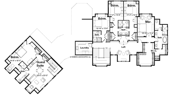 Architectural House Design - Craftsman Floor Plan - Upper Floor Plan #928-104