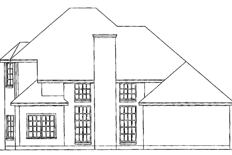 Home Plan - Exterior - Rear Elevation for Traditional House Plan #40-452 - 4 bed, 3 bath