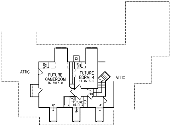House Design - Country Floor Plan - Upper Floor Plan #952-155