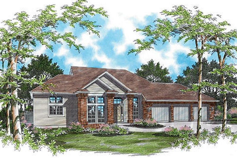 Home Plan - Traditional Exterior - Front Elevation Plan #48-419