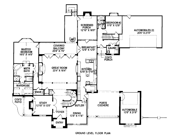 European Floor Plan - Main Floor Plan #141-327