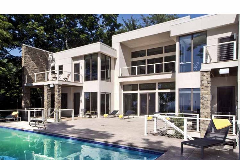 House Design - Exterior - Rear Elevation 2 for Contemporary House Plan #928-77 - 3 bed, 4.5 bath