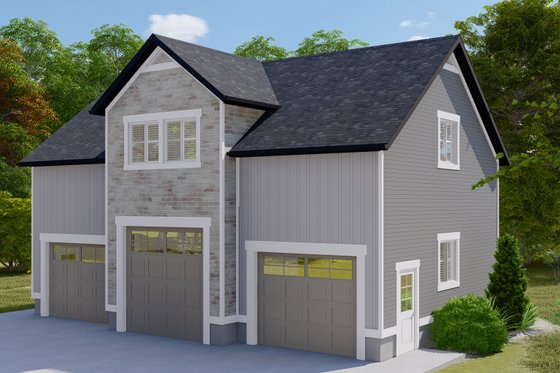 Exterior - Front Elevation 3 for Farmhouse House Plan #1060-110 - 1 bed, 1.5 bath