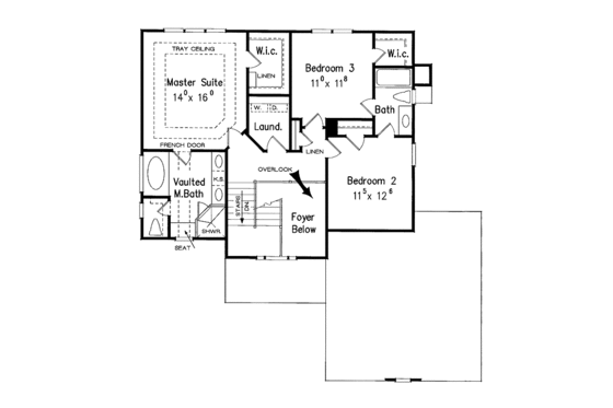 Floor Plan - Upper Floor for Country House Plan #927-820 - 4 bed, 3 bath
