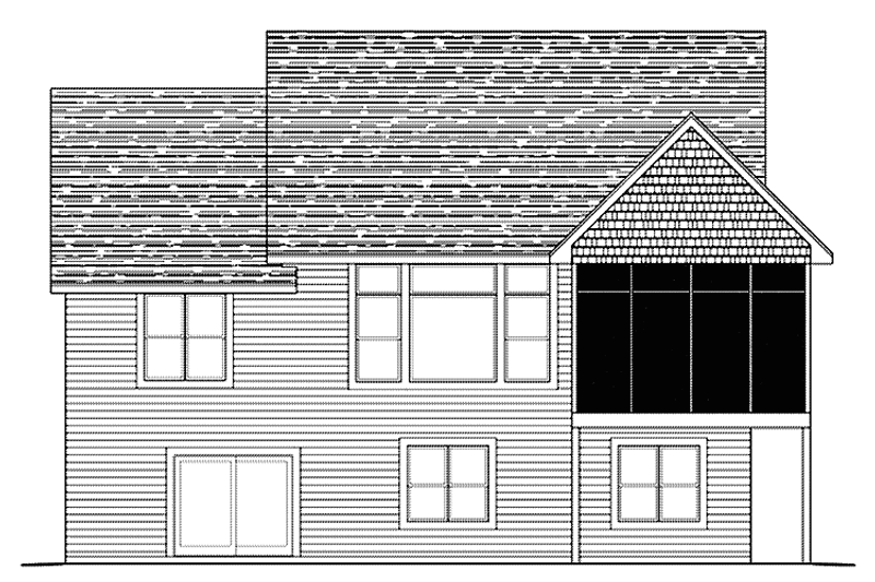 Dream House Plan - Exterior - Rear Elevation for Ranch House Plan #51-1098 - 3 bed, 2.5 bath