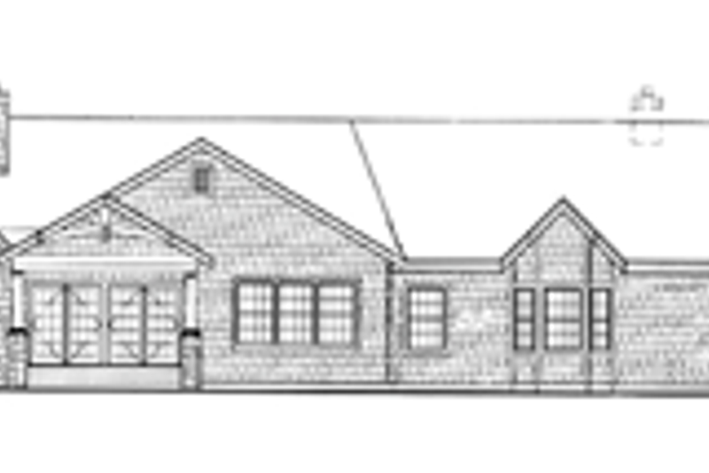 Architectural House Design - Exterior - Rear Elevation for Craftsman House Plan #314-270 - 3 bed, 2.5 bath
