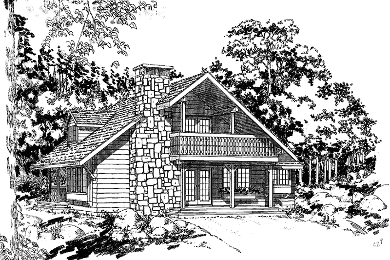 Home Plan - Bungalow Exterior - Front Elevation Plan #47-650