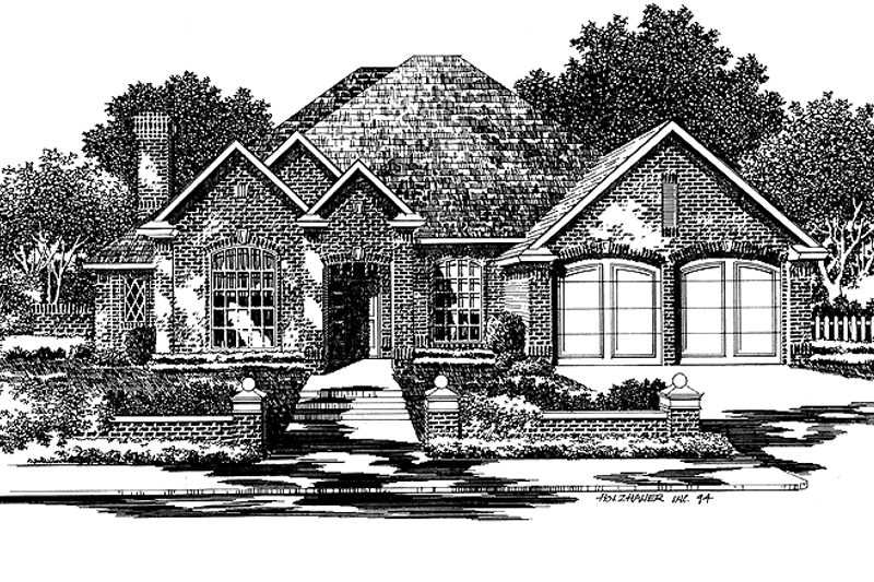Architectural House Design - Exterior - Front Elevation 3 for Country House Plan #310-1120 - 3 bed, 2.5 bath