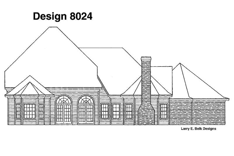 Architectural House Design - Exterior - Rear Elevation for Mediterranean House Plan #952-23 - 4 bed, 3.5 bath