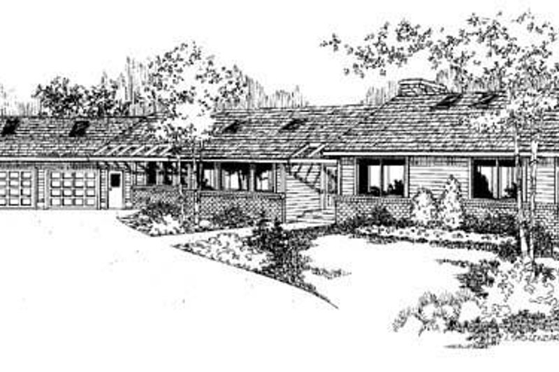 Home Plan - Contemporary Exterior - Front Elevation Plan #60-334