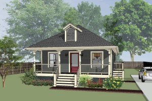 Cottage Exterior - Front Elevation Plan #79-127