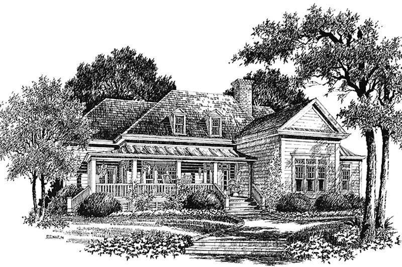 Architectural House Design - Exterior - Front Elevation 3 for Ranch House Plan #429-208 - 3 bed, 2.5 bath