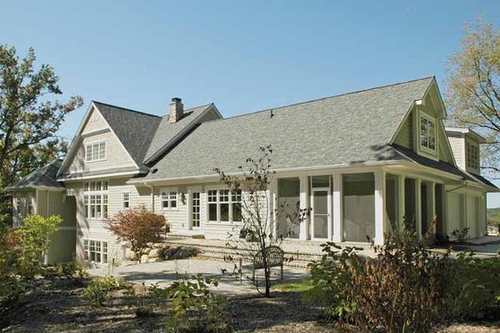 Exterior - Rear Elevation for Traditional House Plan #928-26 - 3 bed, 2.5 bath