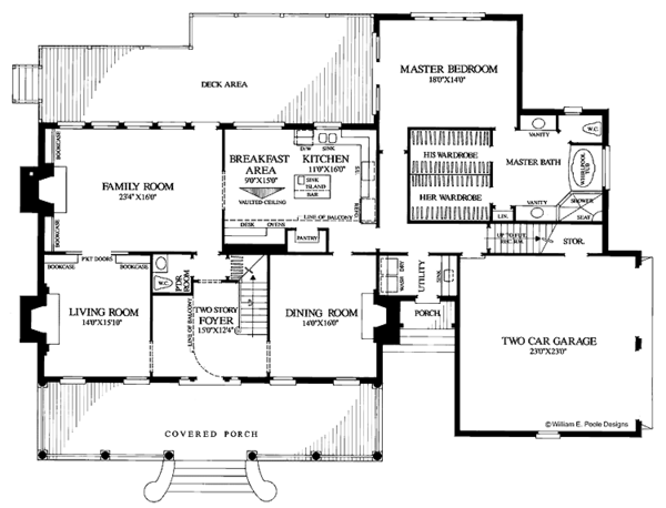 House Plan Design - Classical Floor Plan - Main Floor Plan #137-299