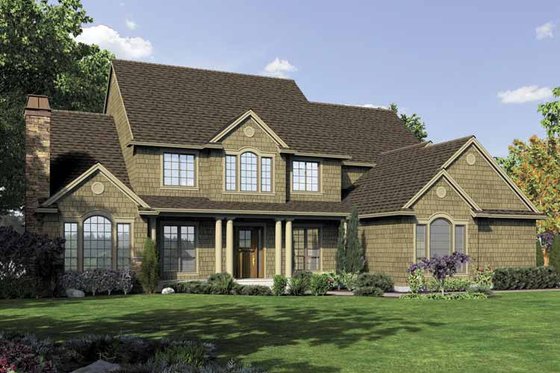 Exterior - Front Elevation 3 for Traditional House Plan #48-876 - 5 bed, 4 bath
