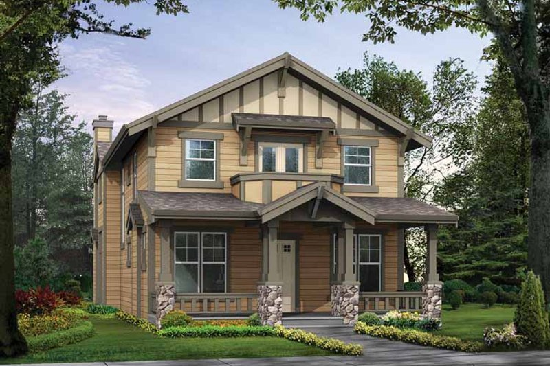 Dream House Plan - Craftsman Exterior - Front Elevation Plan #132-302