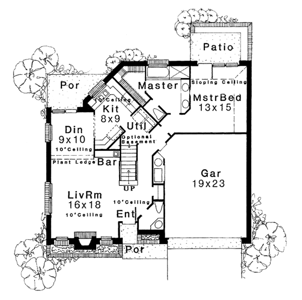 Dream House Plan - Country Floor Plan - Main Floor Plan #310-1002