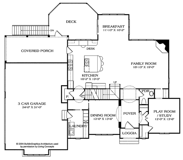 Home Plan - Country Floor Plan - Main Floor Plan #453-448