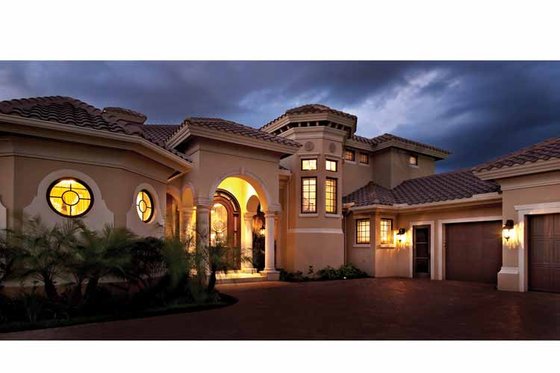 Exterior - Front Elevation 6 for Mediterranean House Plan #930-440 - 5 bed, 5.5 bath