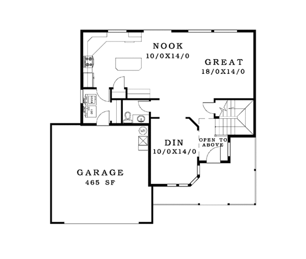 House Blueprint - Craftsman Floor Plan - Main Floor Plan #943-23